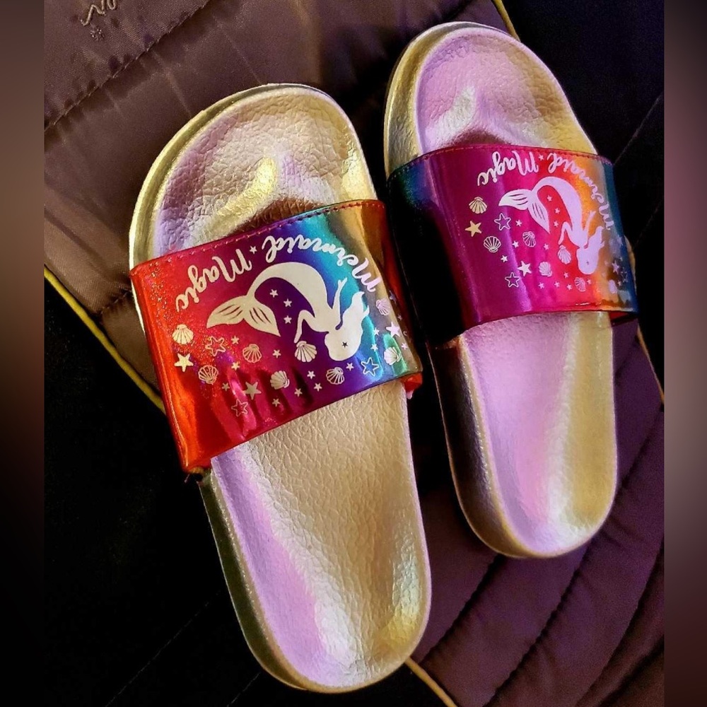 Iridescent Girls Mermaid Slides …
